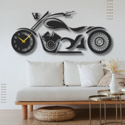 STYLISH BIKE DESIGN WALL CLOCK NEW & TRENDY DIY BIKE SHAPED WOODEN WALL CLOCK