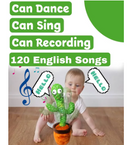 Dancing Cactus Talking Toy, Cactus Plush Toy, Wriggle & Singing Recording Repeat What You Say Funny Education Toys for Babies Children Playing(Cactus Toy)