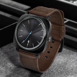 TOMI Men's Fashion Business Design Watch Square Small Disc Watch High Quality Minimalist Design Elegant Men's Watch Quartz Watch