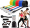 Gym Belt | 5-in-1 Power Exercise Resistance Band Set – Adjustable Fitness Equipment for All | Without Box | Pouch Packing