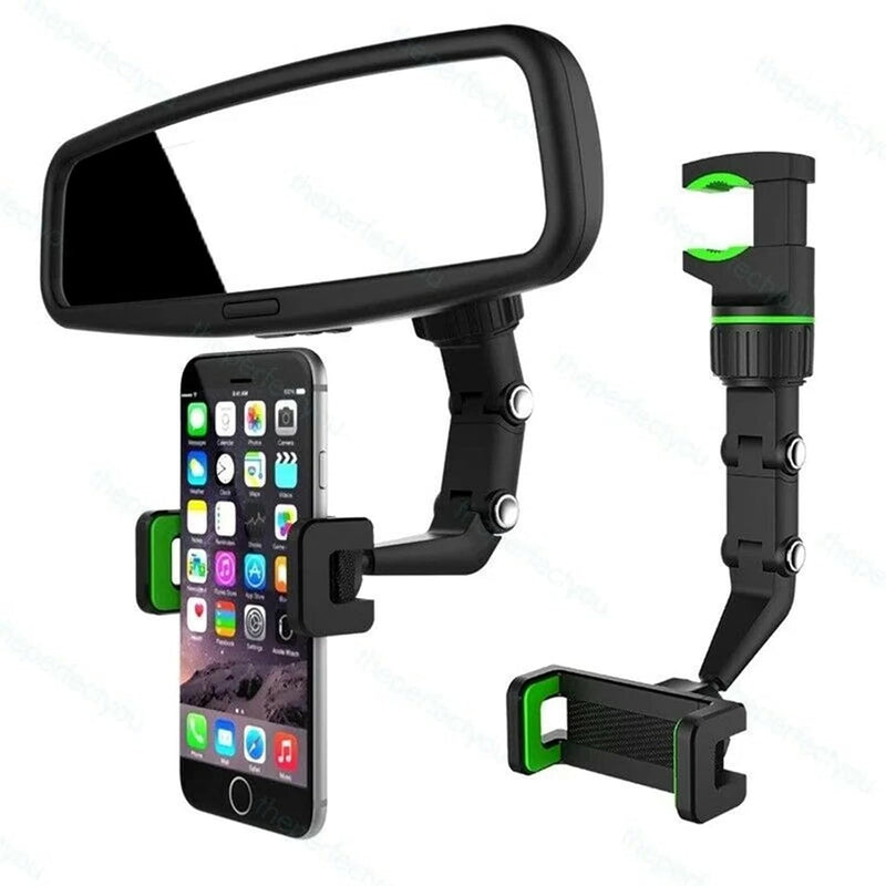 Mobile Stand High Quality | 360° Universal Car Rearview Mirror Phone Holder | Secure & Adjustable Mount