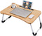 Laptop Table | Beige Color | Foldable Legs, Tablet Groove & Cup Slot | Perfect for Working, Reading, Writing, and Eating