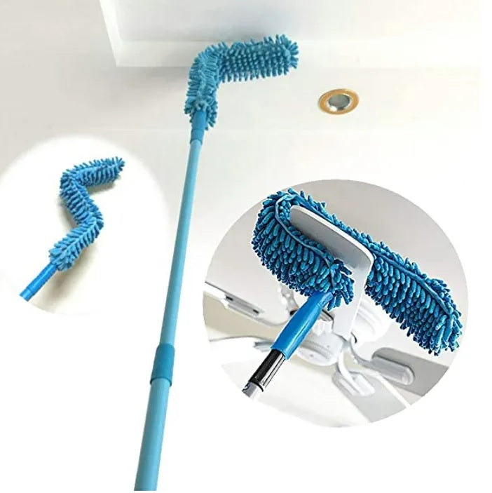 Flexible Micro-Fiber Duster With Telescopic Stainless Steel Handle for Fan Cleaning Specially