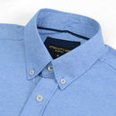 Denim Blue Logo Embroidered Oxford Shirt | Large | Extra Large