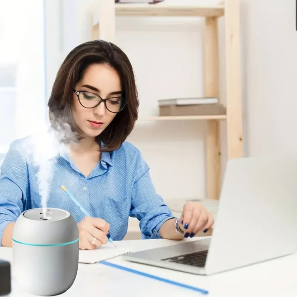 USB Portable Air Humidifier | 3-in-1 Humidifier, Mute & Light | For Home, Office & Car Mist Air Fresheners