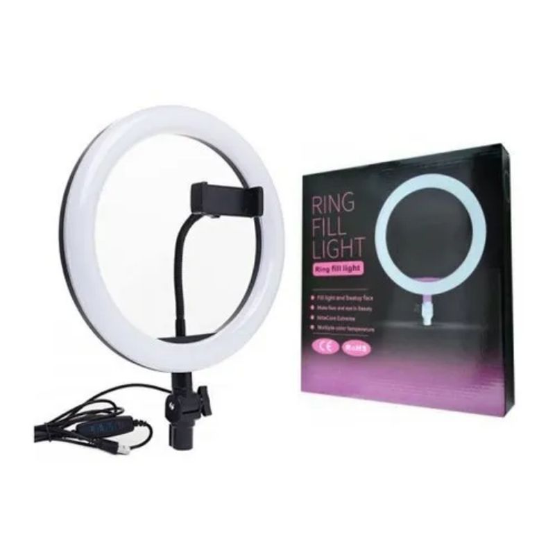 Ring Light 10 Inches + Right Light Stand 7 Ft | Best for Photography & Video