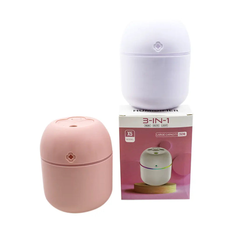 USB Portable Air Humidifier | 3-in-1 Humidifier, Mute & Light | For Home, Office & Car Mist Air Fresheners