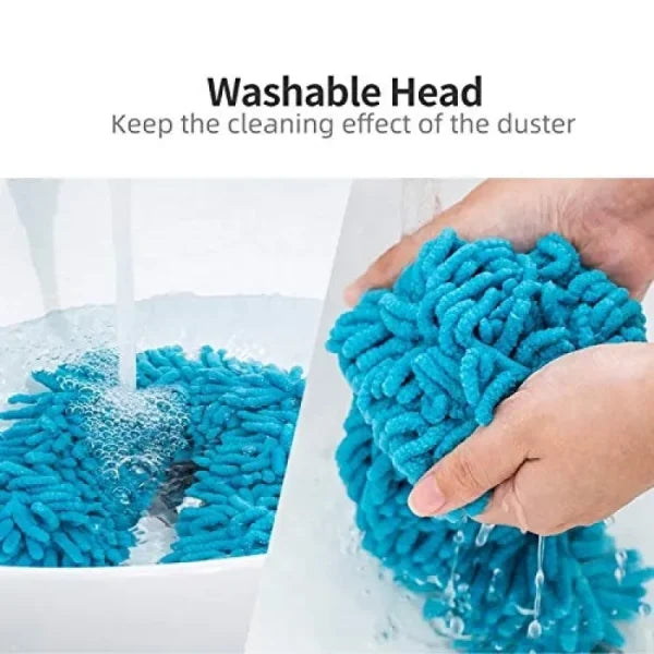 Flexible Micro-Fiber Duster With Telescopic Stainless Steel Handle for Fan Cleaning Specially