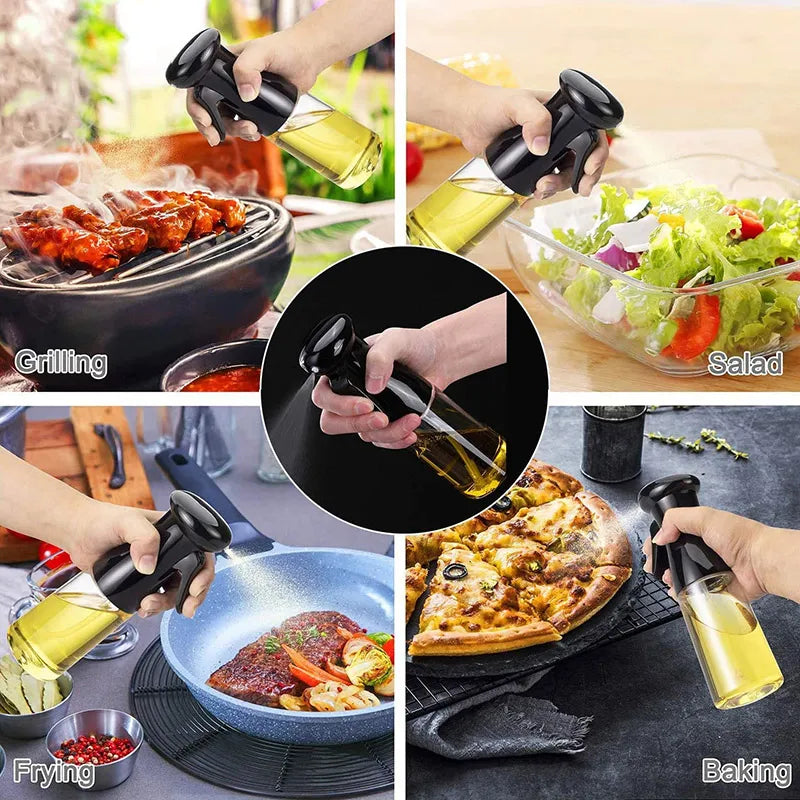 Plastic Glass Kitchen Cooking Spray Bottle |200 ML | BBQ Olive Oil Sprayer & Vinegar Spray Bottle